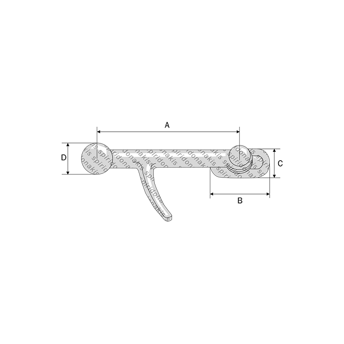 Latch with ball small A.118 right