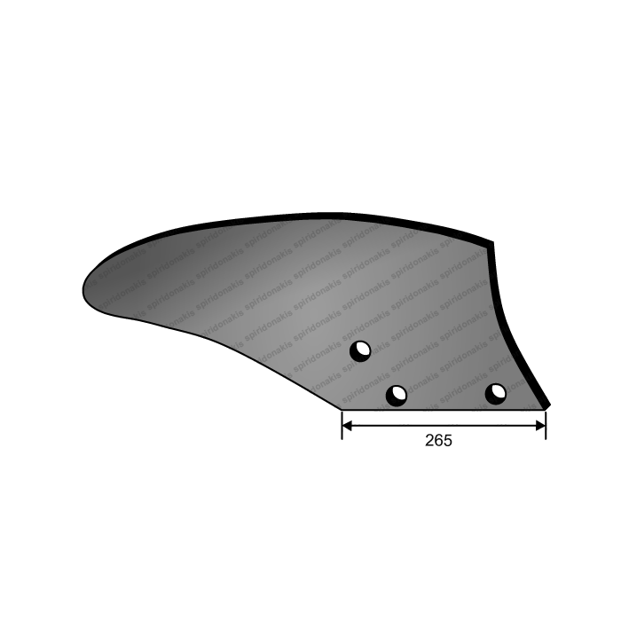 Mouldboard Plough Evak 000411 8'' Right