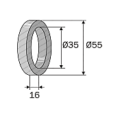 Ring Plough Kverneland Φ55/35 L.16