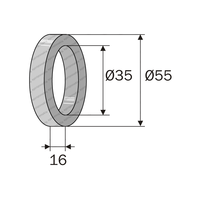 Ring Plough Kverneland Φ55/35 L.16