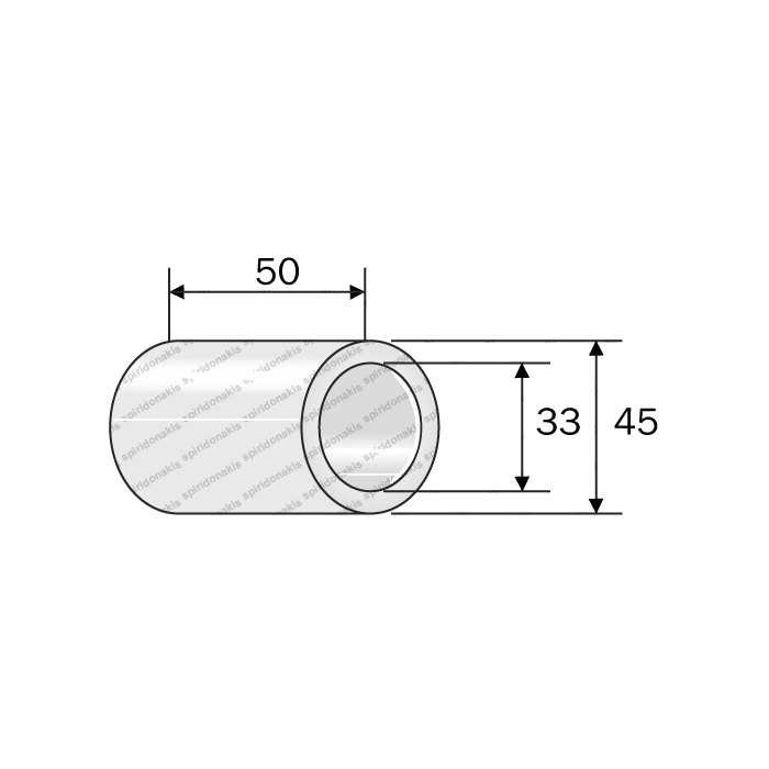 Plastic Ring for Cultivator Rollers L.48 Φ45-33