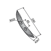 Cultivator Balestra Reversible Point 45x7x230