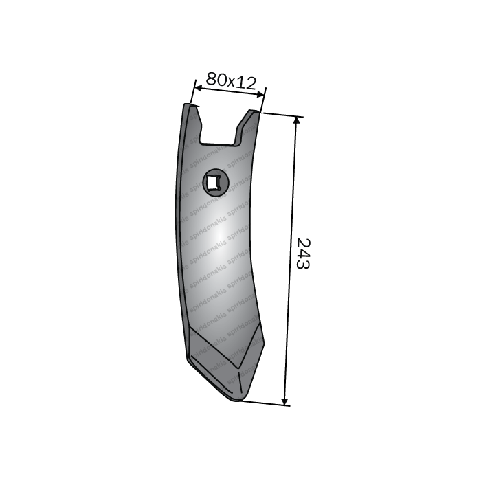 Νύχι Καλλιεργητή Horsch 34060850 80x12x243 Bellota