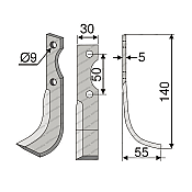 Rotary Cultivator Blade FM Tsalapataras 30x5