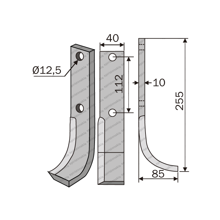 Rotary Cutliavtor Blade Rotavator-Okadet 40x8