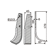 Rotary Cultivator Blade Goldoni 21-FM 820 45x6