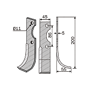 Rotary Cultivator Blade Armatha Right