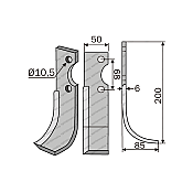 Rotary Cultivator Blade Benassi 50x6