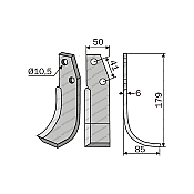 Rotary Cultivator Blade Regina 50x6