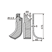 Rotary Cultivator Blade Celli-Teranova 60x6