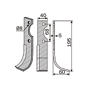 Rotary Cultivator Blade 40x5