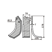 Rotary Cultivatro Blade Armatha 70x6 