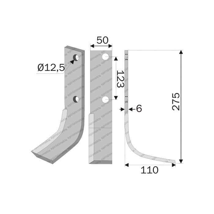 Rotary Cultivator Blade Greek