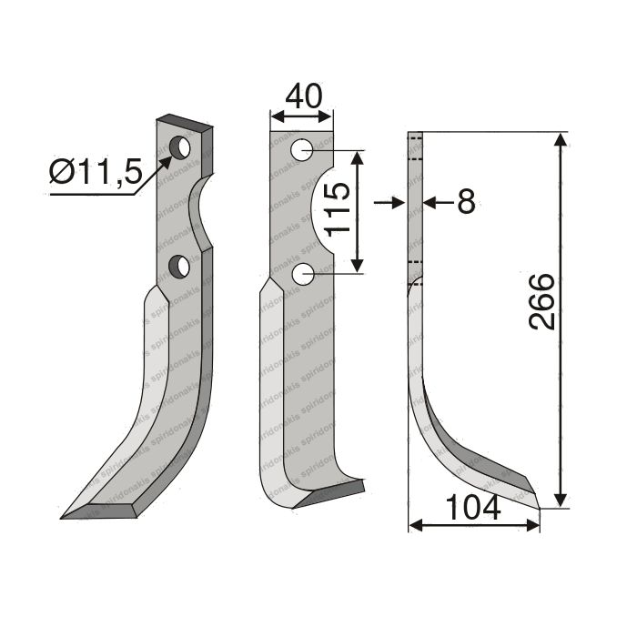 Rotary Cultivator Blade Master 35x5