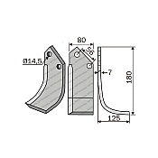 Μαχαίρι Celli B.T 80x7 Γωνιακό