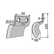 Trencher Teeth 90x8 Agritech Left