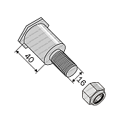 Pin Plough Kverneland 071408 Φ30x40 M16x30