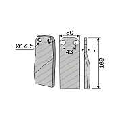 Rotary Cultivator Blade Koutsikos 80x7