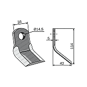 Mulcher Blade Curved Agrimaster Muratori 