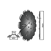 Notched Plough Disc Kverneland 076409 18'' Mølbro