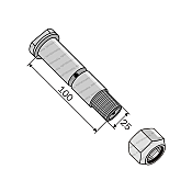 Tine Pin Plough Kverneland 077020 Φ25x100 with Grease