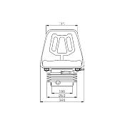 Κάθισμα CMP3122 (Μαύρο Vinyl) Μηχανική Ανάρτ. SEAT