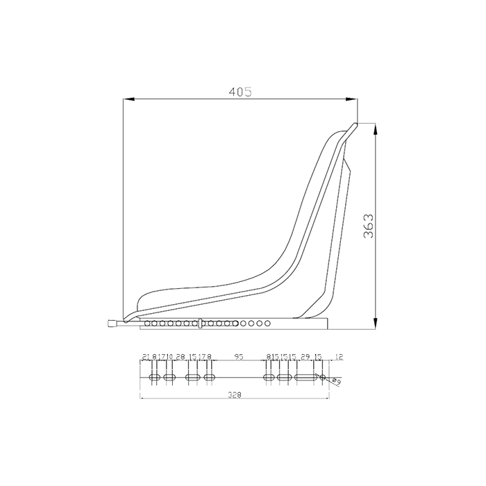 Κάθισμα CMP6100G (Μαύρο Vinyl) SEAT