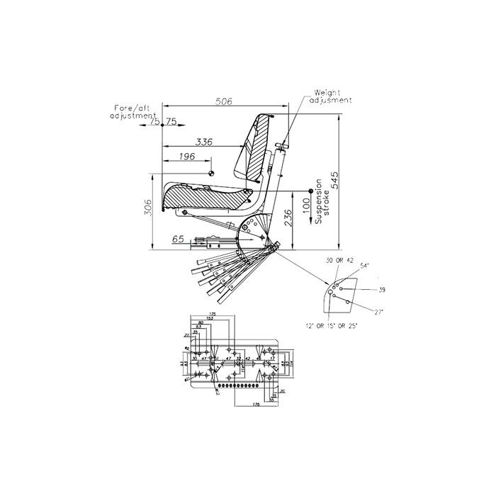 Κάθισμα ECO2100VARIO (Μαύρο Vinyl) SEAT