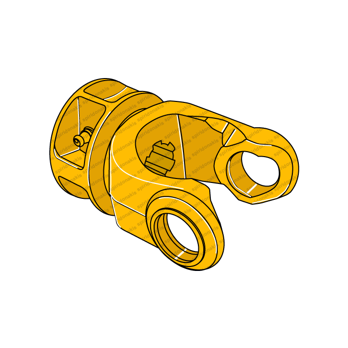 Splined Yoke Shaft with Guard 0800303 No3 27x70 1-3/8''z6 Binacchi