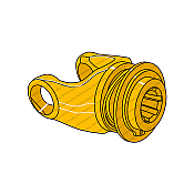 Splined Yoke with Quick Release 5720S0451 S0 42x130 1-3/4'' z6 Bondioli & Pavesi