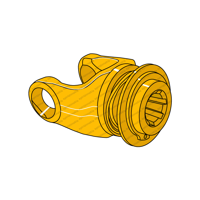 Splined Yoke with Quick Release 5720S0351 S0 42x130 1-3/8'' z6 Bondioli & Pavesi