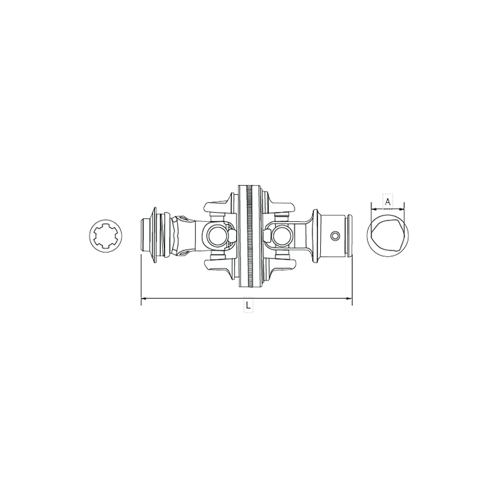 Internal Triangular Tube Joint for Wide Angel 0660611W60 No6 27x94 - 32x76 Binacchi 