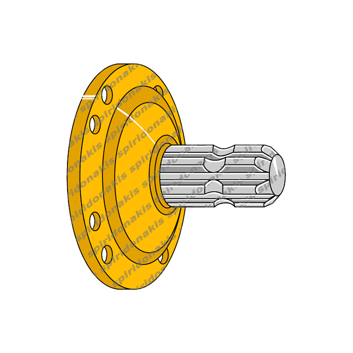 Male Flange ΡΤΟ 1-3/8'' z6 Φ180 Binacchi