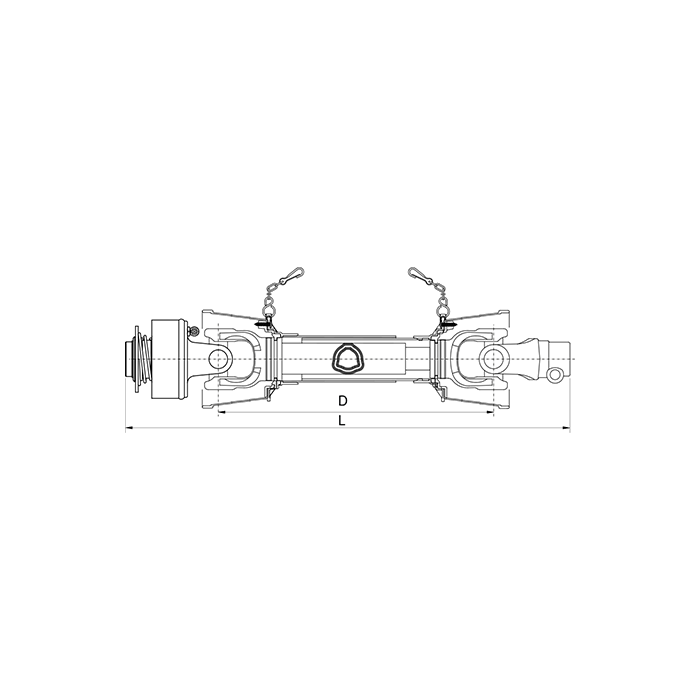 Τριγωνικός Άξονας με Συμπλέκτη LF4Q 1-3/4''z20 D=810mm/95HP/35x106,5 Binacchi