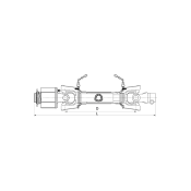 Τριγωνικός Άξονας με Καστάνια LN2 1-3/8''z6 D=410mm/21HP/23,8x61,3 Binacchi