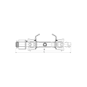 Τριγωνικός Άξονας με Καστάνια LN3 1-3/8''z6 D=810mm/64HP/30,2x92 Binacchi