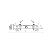 Τριγωνικός Άξονας με Ρολίπ RL1 1-3/8''z6 και Καστάνια LN2 1-3/8''z6 D=810mm/35HP/27x74,5 Binacchi