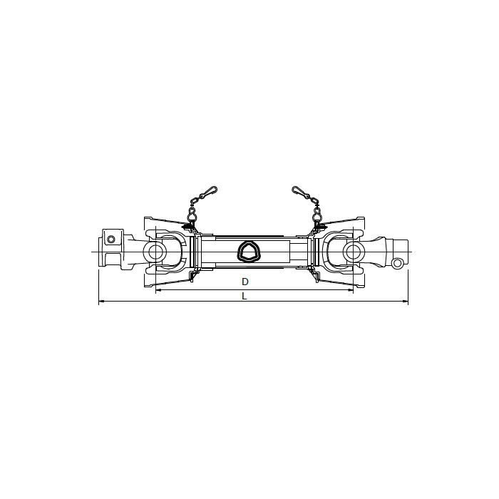 Triangular PTO Shaft with Bolt Clutch LB6 1-3/8''z6 D=810mm/64HP/30,2x92 with Protection Binacchi Triangular PTO Shaft with Bolt Clutch LB6 1-3/8''z6 D=810mm/64HP/30,2x92 with Protection Binacchi