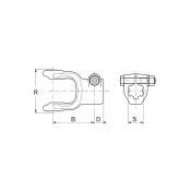 Δίχαλο Καρρέ Άξονα με Βίδα 0800203C60 Νο2 23,8x61,3 1-3/8''z6 Binacchi 