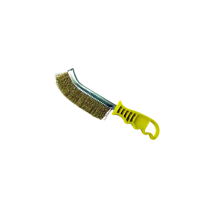 Brass Wire Brush 740.246 with Plastic Handle Soft Scouring Leman