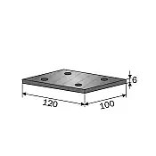 Clamp Plate Straight 20x20 for Tine Tube 70x70 Clamp Plate Straight 20x20 for Tine Tube 70x70