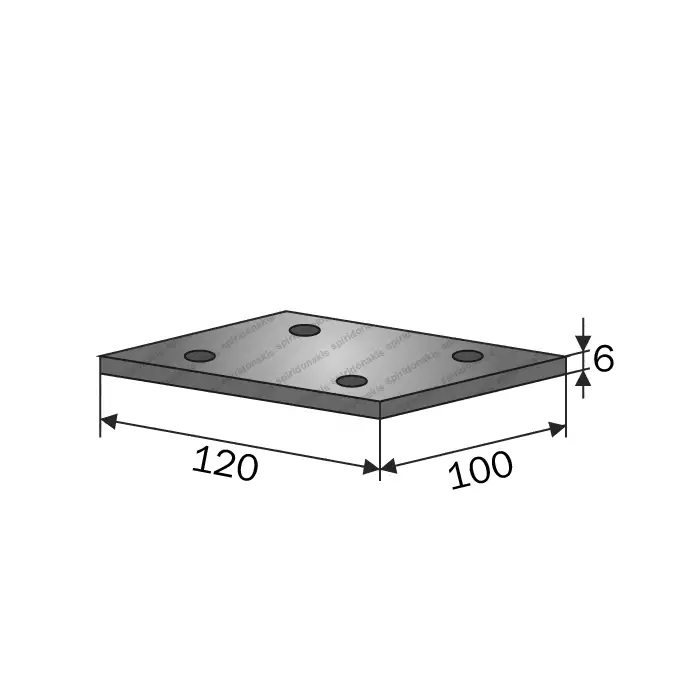 Clamp Plate Straight 20x20 for Tine Tube 70x70 Clamp Plate Straight 20x20 for Tine Tube 70x70