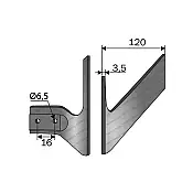 Row Crop Cultivator Flap 160x3,5 Ofas Right Row Crop Cultivator Flap 160x3,5 Ofas Right