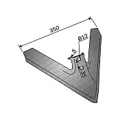 Row Crop Cultivator Sweep Point 350x5 AMW Germany Row Crop Cultivator Sweep Point 350x5 AMW Germany