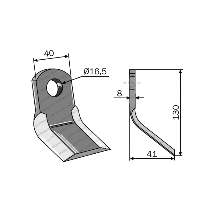 Mulcher Blade Curved Nobili Mulcher Blade Curved Nobili