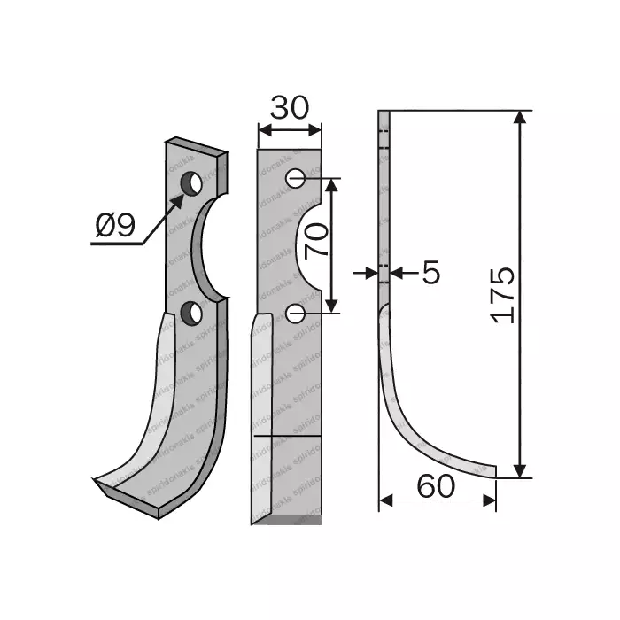 Rotary Cultivator Blade Leopard Small 
