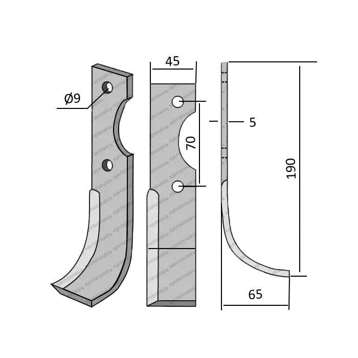 Μαχαίρι Benassi 50 E.T. 45x5
