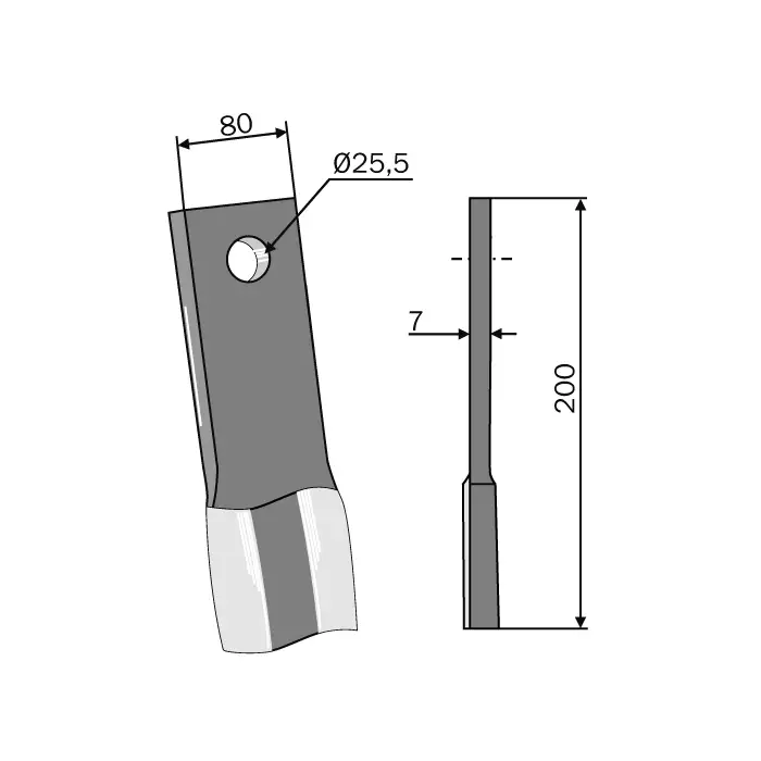 Finishing Mower Blade L.200 Greek 