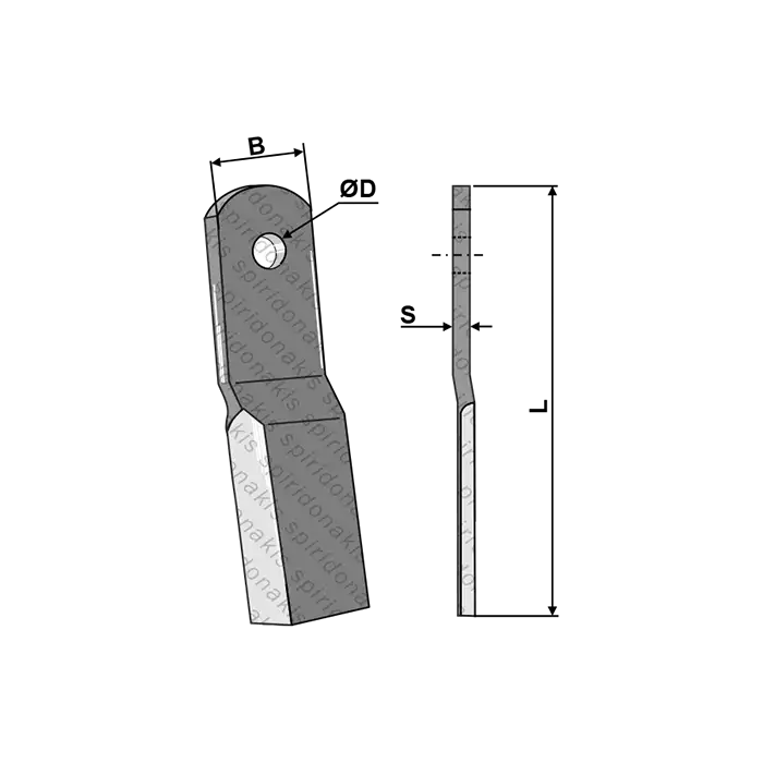 Finishing Mower Blade Φ32 Howard 