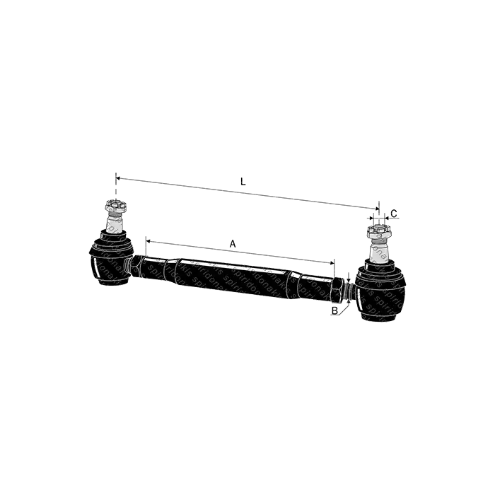 Steering Joint Tractor KTRA Double 22x1.5 L.395 Steering Joint Tractor KTRA Double 22x1.5 L.395